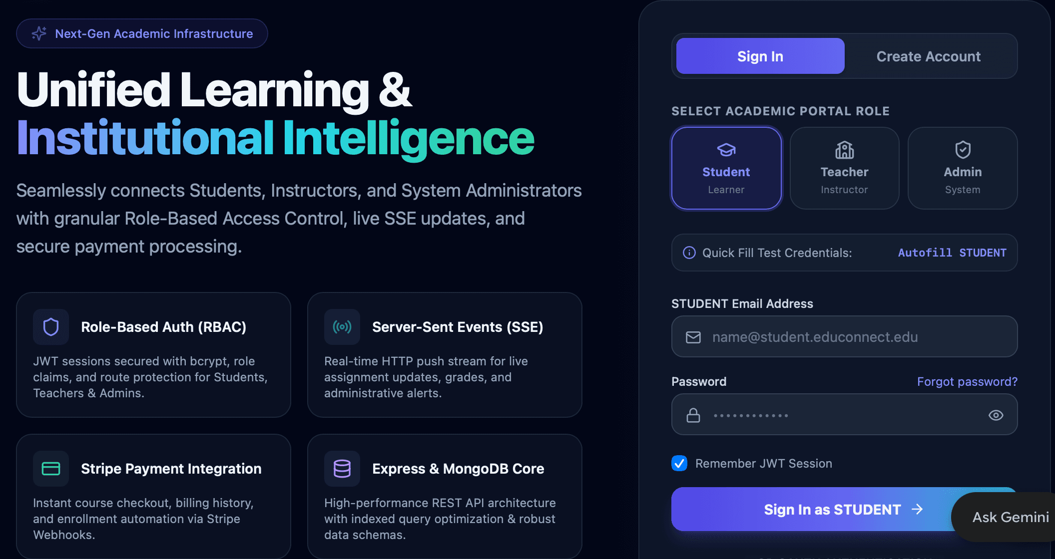 EduConnect screenshot