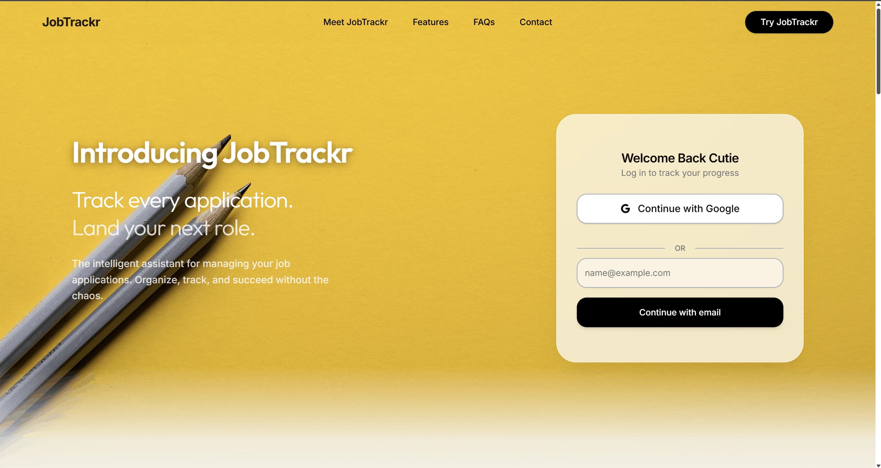 JobTrackr screenshot